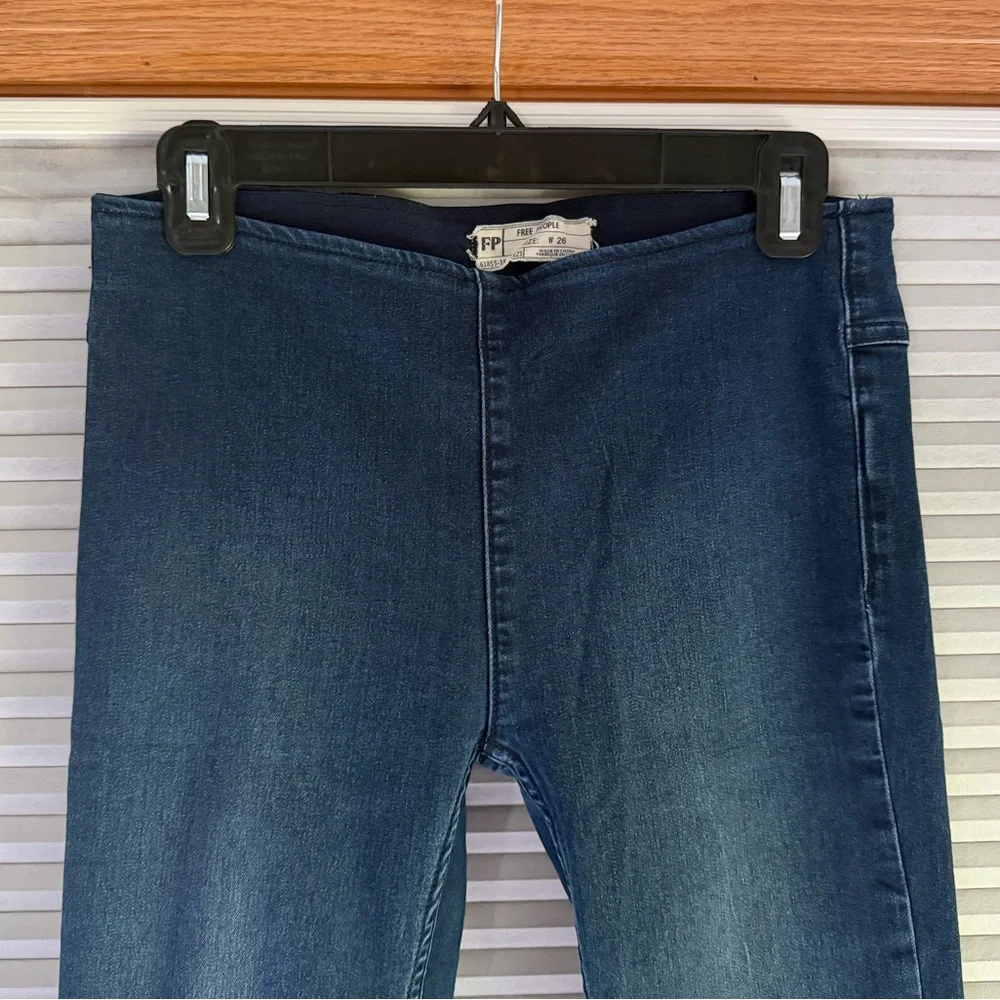 Free People Dark Blue High-Rise Jeggings
